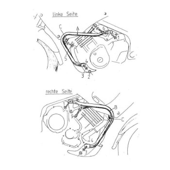 Pare-carters noir Hepco & Becker Yamaha TDM850 Pare-carters noir Hepco & Becker Yamaha TDM850