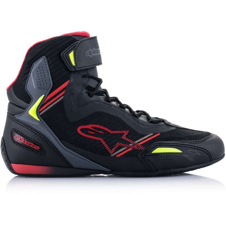 Alpinestars FASTER-3 RIDEKNIT Sneakers Black/Red/Fluorescent Yellow