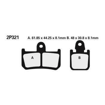 Plaquettes de frein racing sinter Nissin 2P321ST