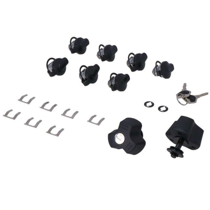 Set of 7 SW-Motech TraX locks + anti-theft device for EVO brackets