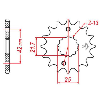 Pignon JT 13 dents pas 520 type 436