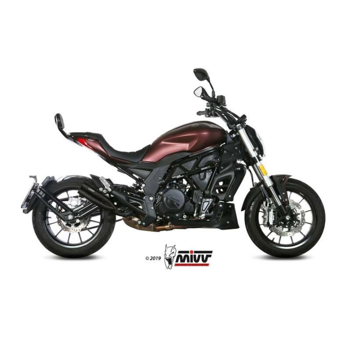 Silencieux homologué Mivv DOUBLE GUN Inox noir (E.005.LDGB) Benelli TRK 502C