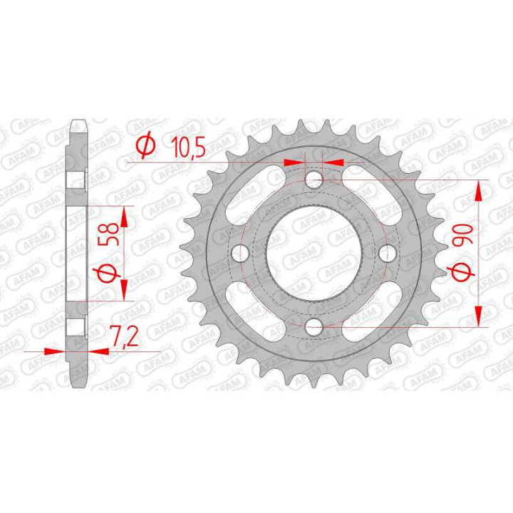 AFAM steel crown 31 teeth not 520 type 10218 Honda CB 250 Two Fifty