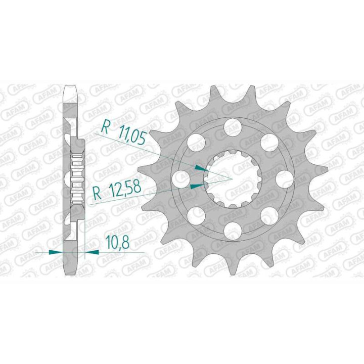 Pignon AFAM 15 dents pas 525 type 94807 MV (Agusta) 910 R Brutale