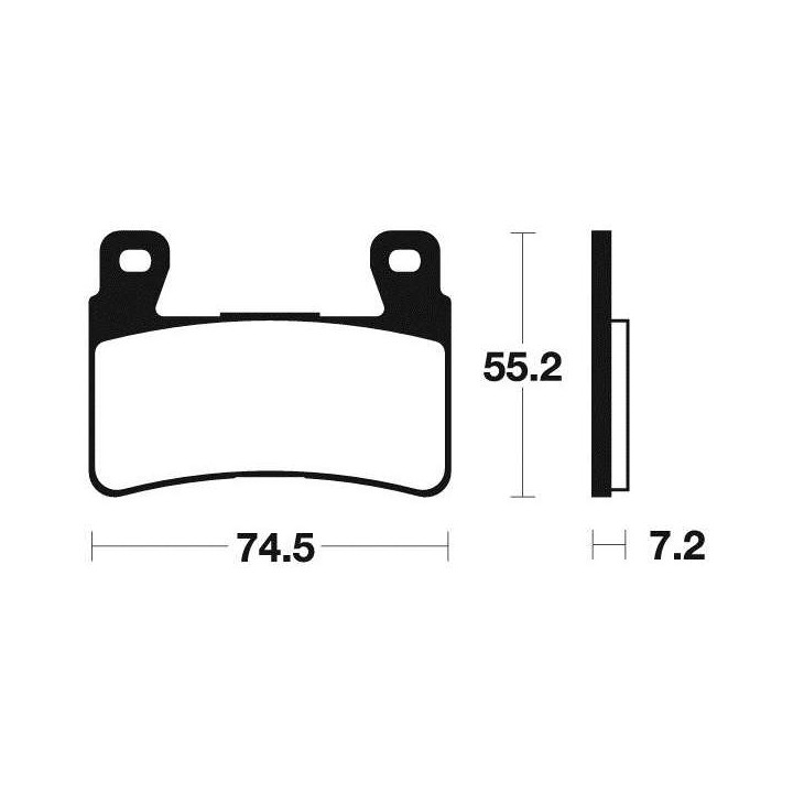 Plaquettes de frein racing Carbone Tecnium MCR234