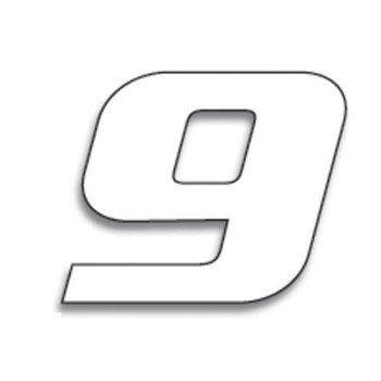 Numéros de course 9 (x3) SX 200x250mm Numéros de course 9 (x3) SX 200x250mm