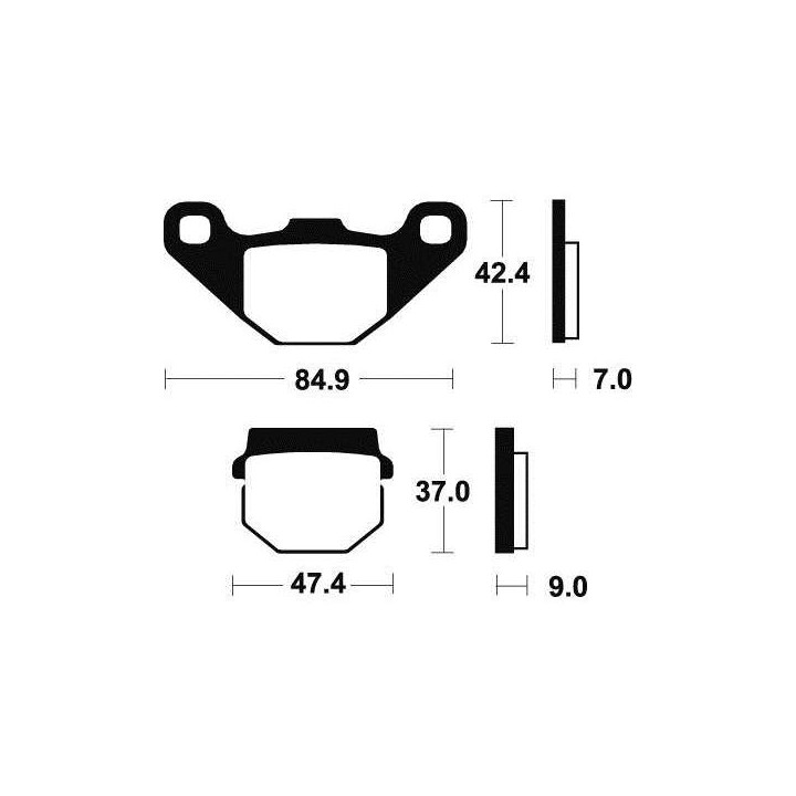 Brake plates metal fried Tecnium MO44