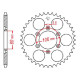 Couronne acier JT 49 dents pas 520 type 22