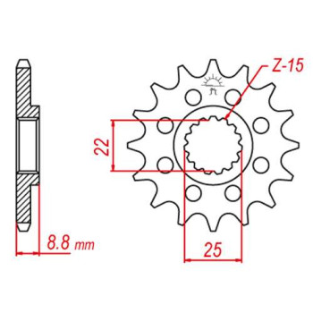 Pignon JT 12 dents pas 520 type 1901