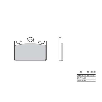 Plaquettes de frein sinter BREMBO 07KA14SA