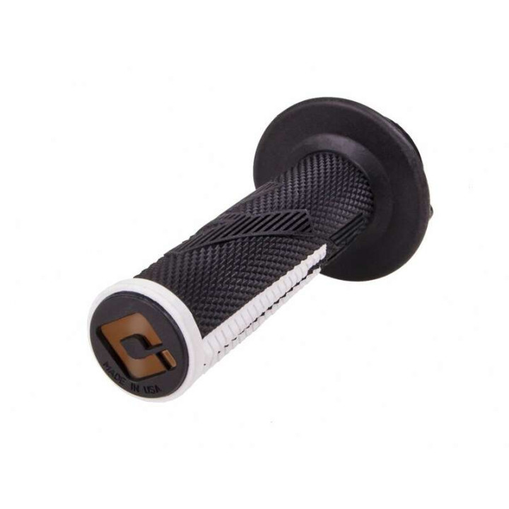 Poignées moto cross ODI EMIG PRO V2 LOCK-ON Noir/Blanc