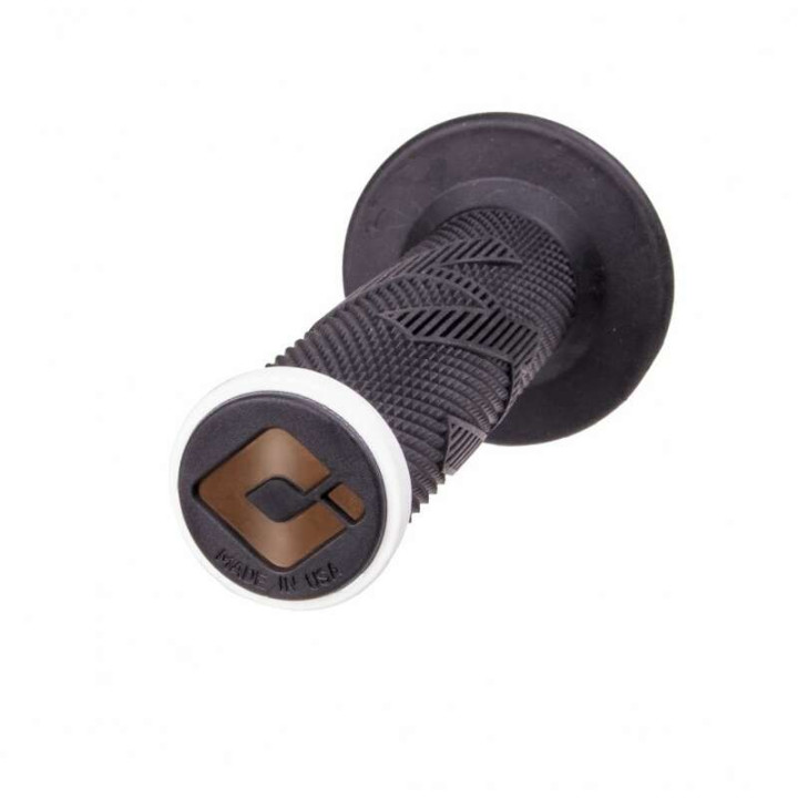Poignées moto cross ODI EMIG PRO V2 LOCK-ON Noir/Blanc