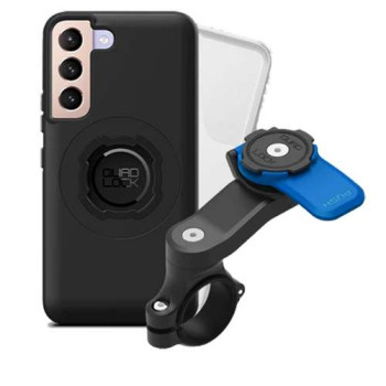 Pack Quad Lock Handlebar Mount + coque MAG Samsung Galaxy S22 Plus + protection pluie Pack Quad Lock Handlebar Mount + coque MAG Samsung Galaxy S22 Plus + protection pluie