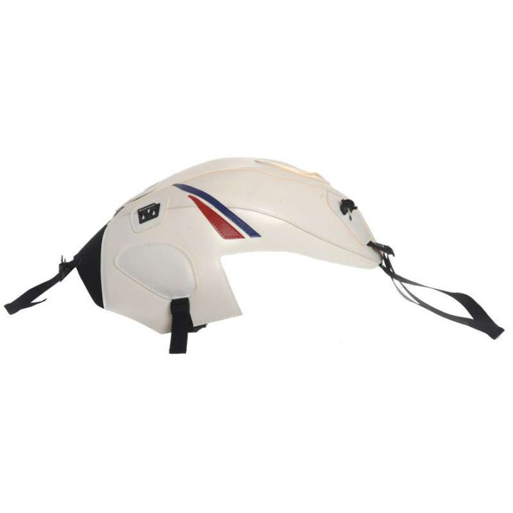 Tapis de réservoir Bagster blanc/pointe bleu baltique/rouge (1669B) Honda CB650F