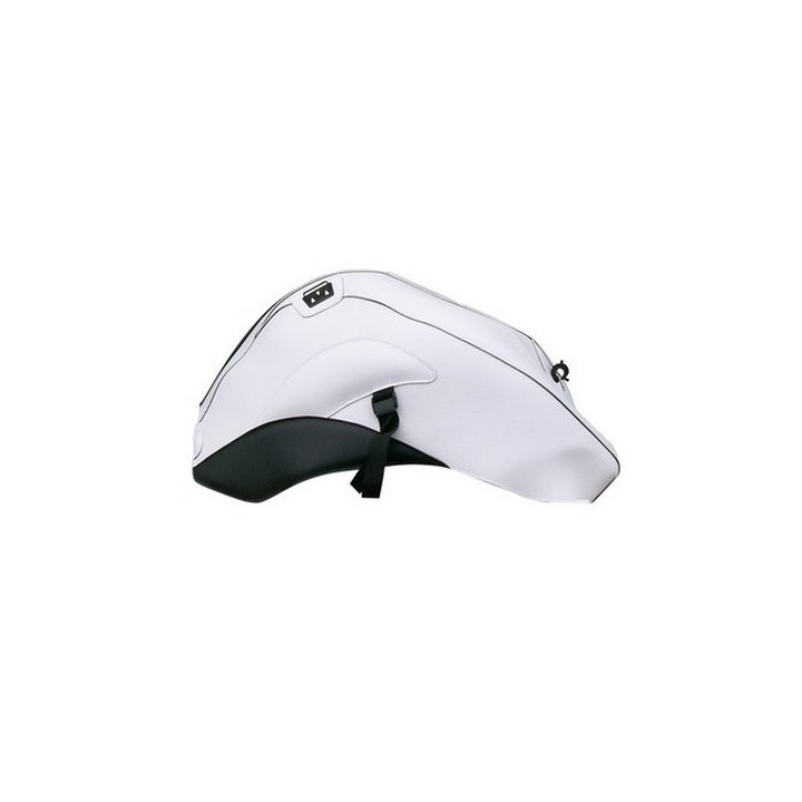 Tapis de réservoir Bagster blanc/bande rouge (1523D) Yamaha FZ1