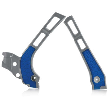 Protections cadre Acerbis X-GRIP Argent/Bleu Yamaha YZ 125/250