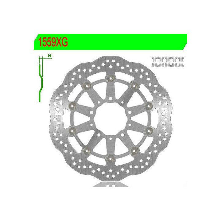 Front brake disc NG 1559XG Z1000 ABS 17