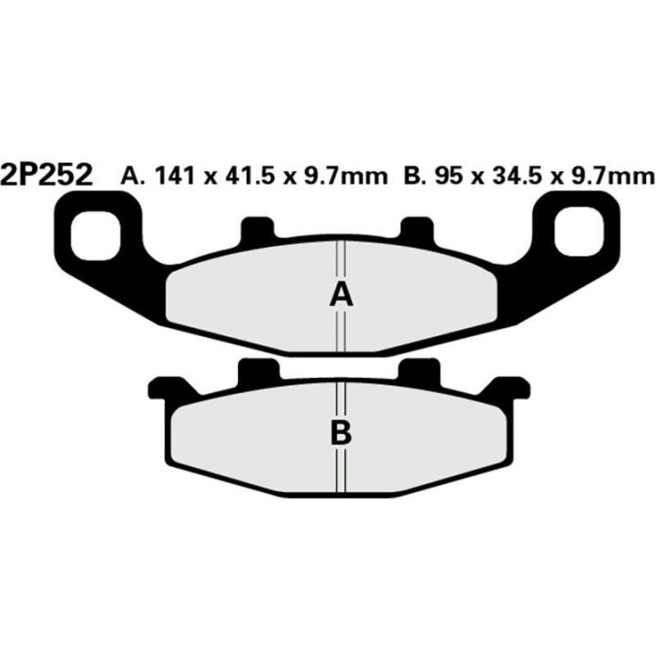 Semi-metal brake pads Nissin 2P252 NS