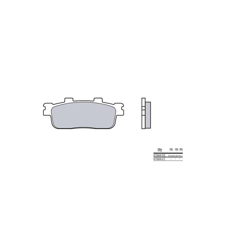 Rear brake pads BREMBO 07069XS