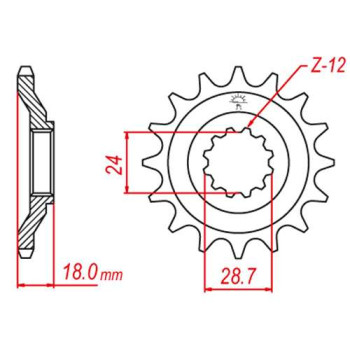 Pignon JT 15 dents pas 630 type 523 Pignon JT 15 dents pas 630 type 523