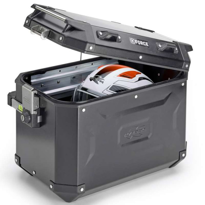 Straight black suitcase Kappa KFR48B K-FORCE