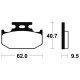 Plaquettes de frein organique BENDIX MA148