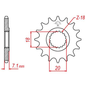 Pignon anti-boue JT 12 dents pas 520 type 427