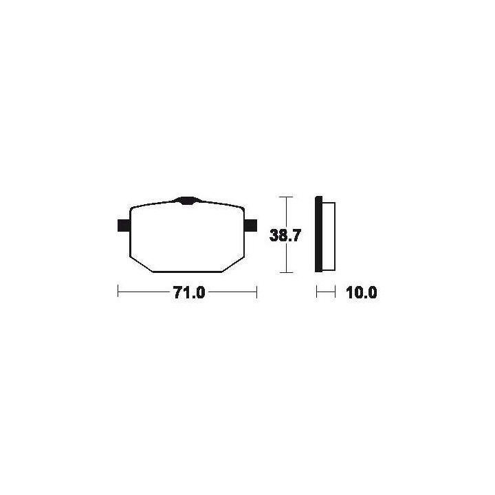 Brake plates organic motorcycle Tecnium MA96