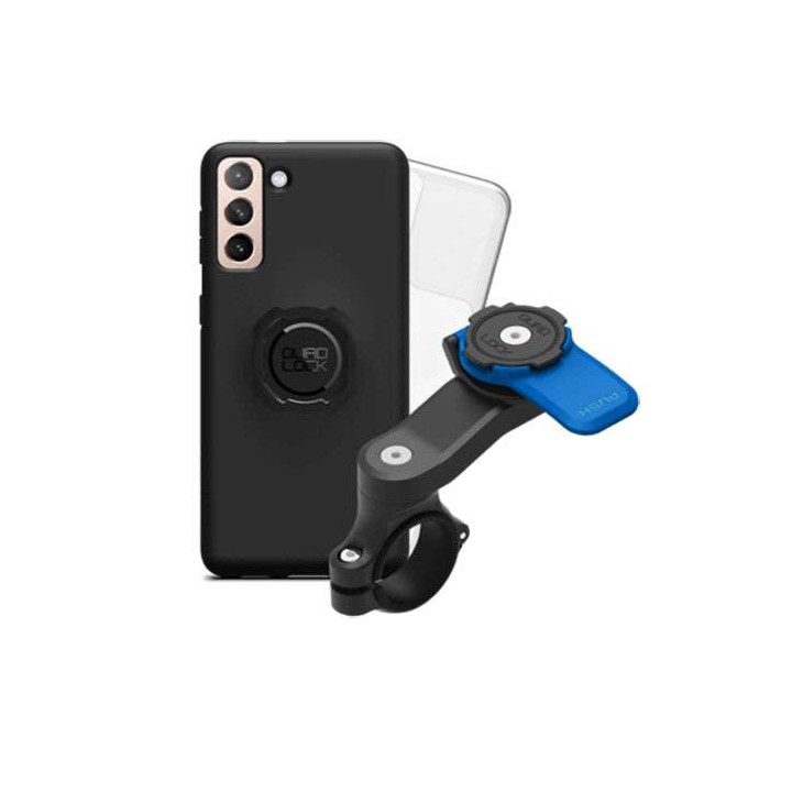 Pack Quad Lock Handlebar Mount + Galaxy S21 Plus case + rain cover
