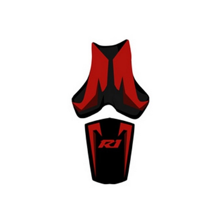 Saddle cover Bagster (2155C) Noir/Rouge Fonce/Bordeaux Fonce/Letters Rouge Fonce Yamaha YZF-R1 04