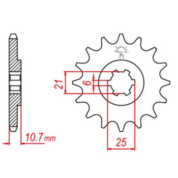 Pignon JT 15 dents pas 630 type 331