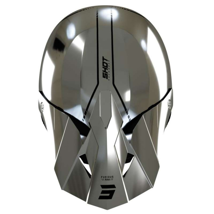 Casque moto cross Shot FURIOUS RAW 3.0 2022 CHROME GLOSSY