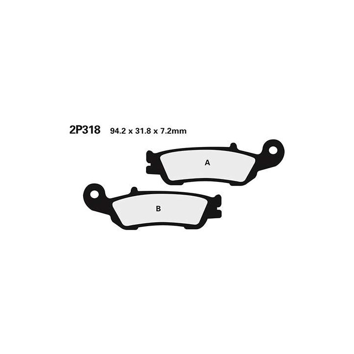 Plaquettes de frein sinter Nissin 2P-318ST