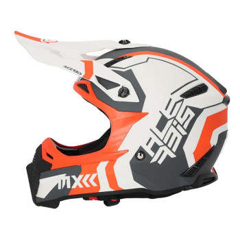 Casque moto cross Acerbis PROFILE 5 22.06 BLANC/ORANGE