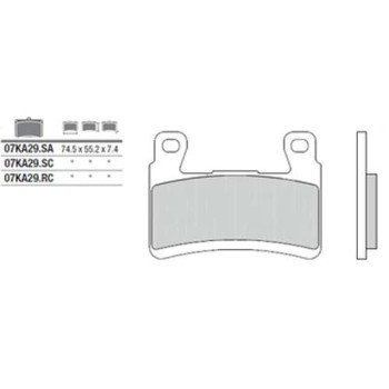 Plaquettes de frein sinter BREMBO 07KA29SA
