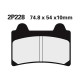Semi-metal brake pads Nissin 2P-228NS