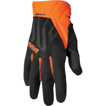 Gants moto cross Thor DRAFT BLACK/ORANGE