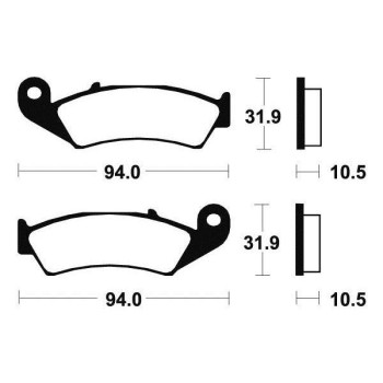 Plaquettes de frein organique BENDIX MA123