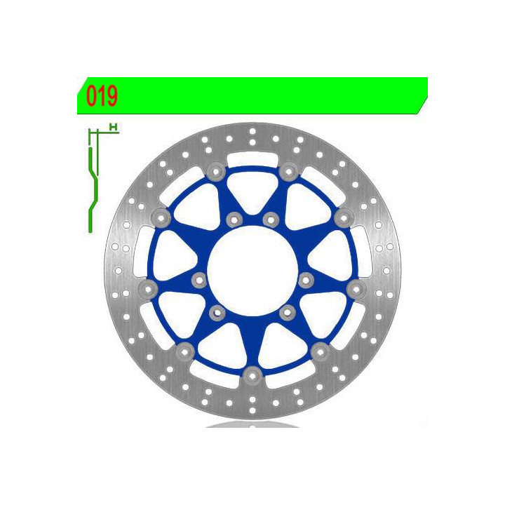 Front left brake disc NG 019 HM MOTARD 125-250-450