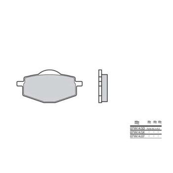 Plaquettes de frein sinter racing BREMBO 07YA14SX