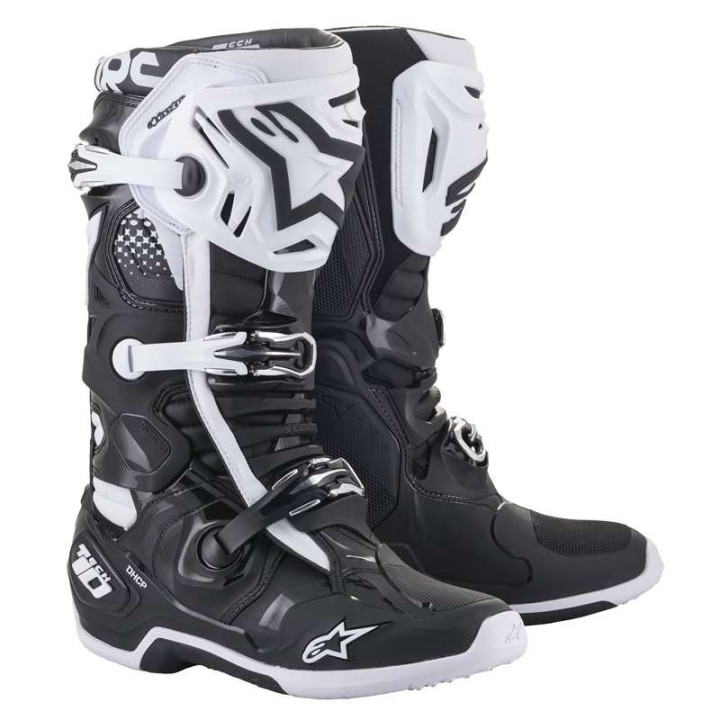 ALPINESTARS TECH 10 BLACK WHITE cross-country boots ALPINESTARS TECH 10 BLACK WHITE cross-country boots