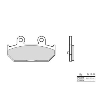 Plaquettes de frein sinter arrière BREMBO 07058XS