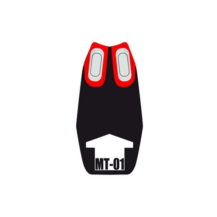Saddle cover Bagster (2165K) White/Red/Sold/Black Letters Yamaha MT-01 10
