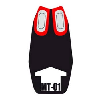 Housse de selle Bagster (2165K) Blanc/Rouge/Argent/Lettres Noires Yamaha MT-01 10