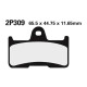 Semi-metal brake pads Nissin 2P-309GS