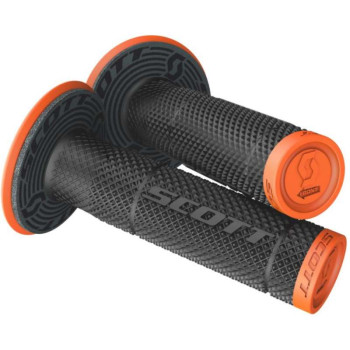 Poignées Scott SX II + Donut GRIP Noir/Orange Néon