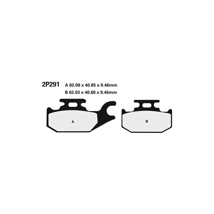 Semi-metal brake pads Nissin 2P-291NS