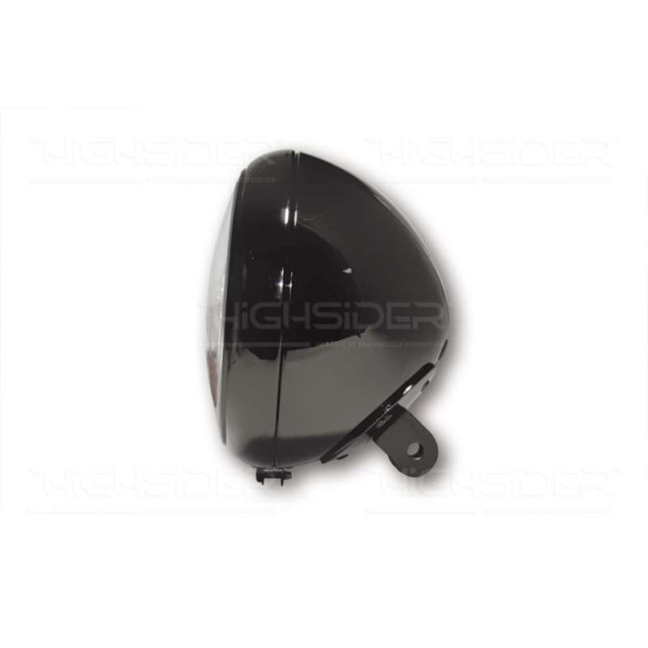 7-inch LED motorcycle headlight HIGHSIDER VOYAGE BLACK (bottom mount)