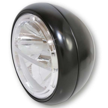 7-inch LED motorcycle headlight HIGHSIDER VOYAGE BLACK (bottom mount)