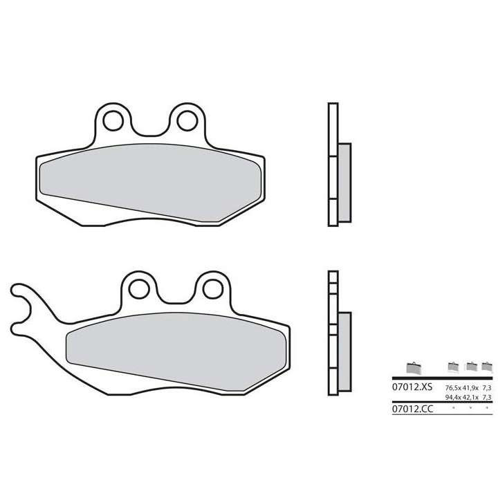 Plaquettes de frein organique Brembo 07060CC